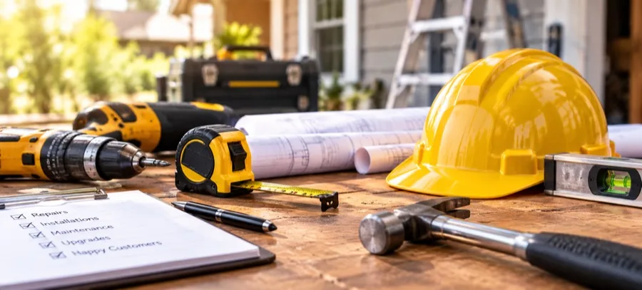 Contractor tools representing local trades and home service businesses